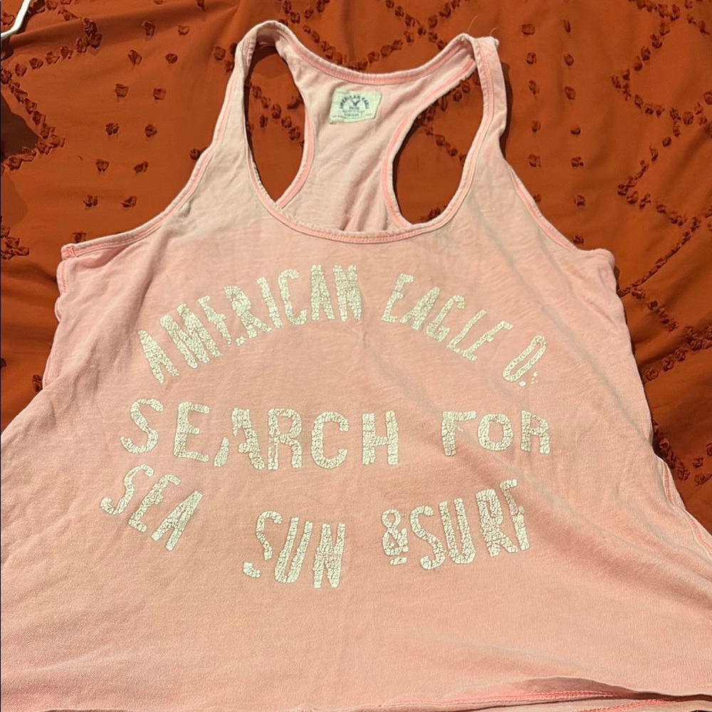 American Eagle Outfitters Pink Tank Top
